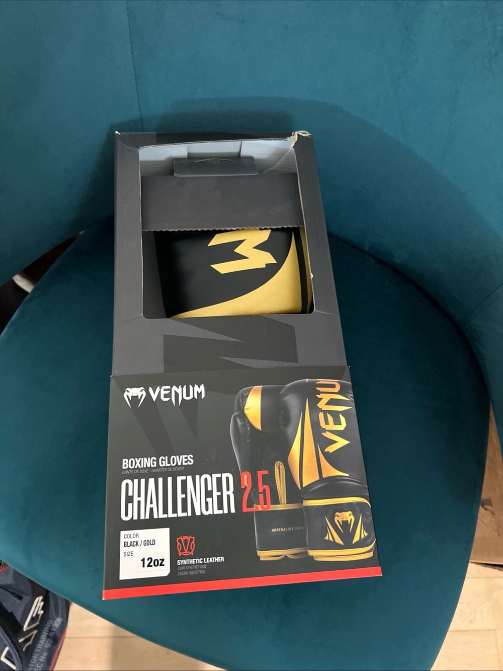 Venum Challenger 2.5 Boxing Gloves — Black & Gold